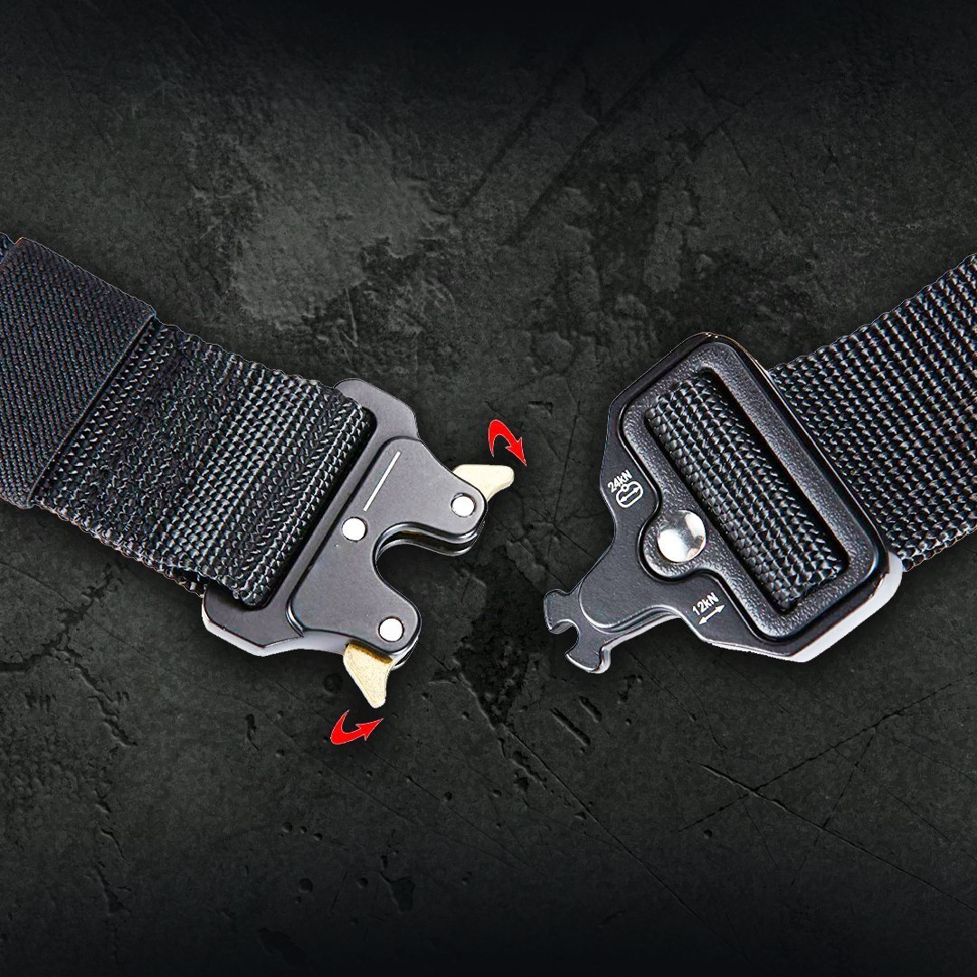 Black Tactical Belt Heavy Duty - Armament USA